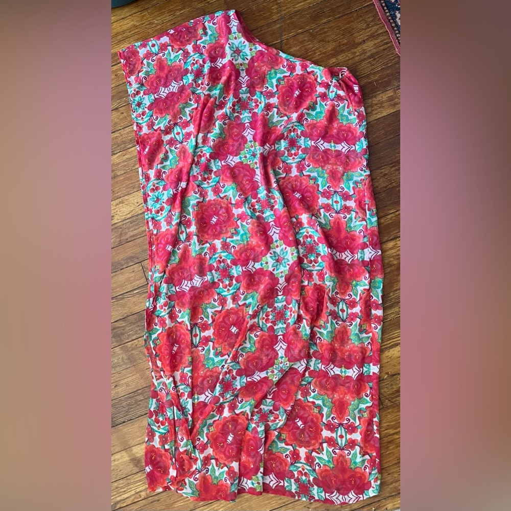 Show Me Your Mumu Tropez Maxi One Shoulder Flowy Floral Lined Dress Size S